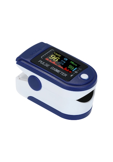 Vkemall Pulse Oksimetre Dijital Parmak Ucu Nabız Oksimetresi Tft Ekran Kan Oksijen Sensörü Doygunluk Min Koyu Mavi