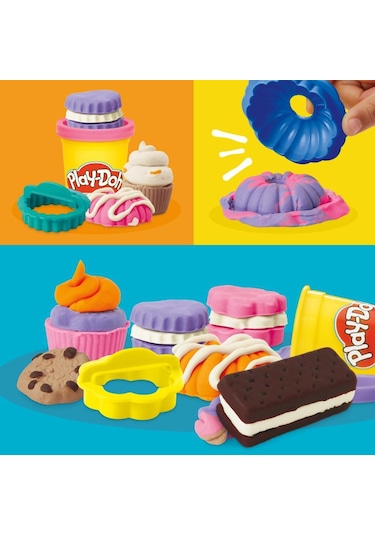 Play Doh Yiyecek Şekilleri Oyun Hamur Seti G1609 G1615 Fırın renkli