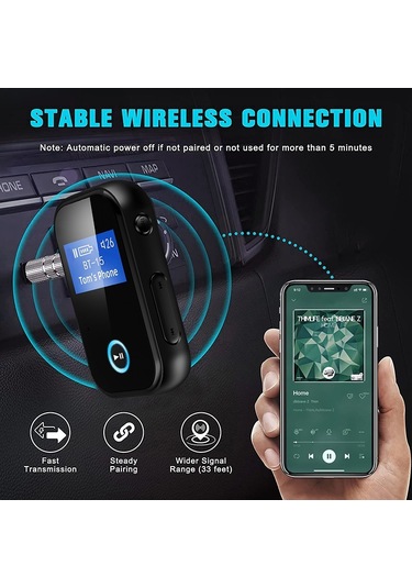 Cbtx Bt15s Bluetooth Alıcısı Lcd Ekran Aux Adaptörü Araç Adaptörü İle Cvc 8.0 Gürültü Önleyici
