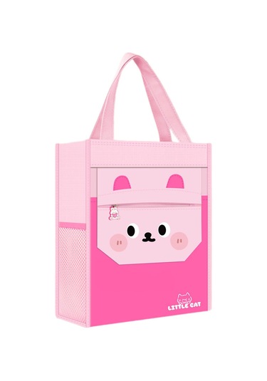 Suntek El Çantası Sevimli Üst Saplı Cepli Çocuk Tote İş Pembe