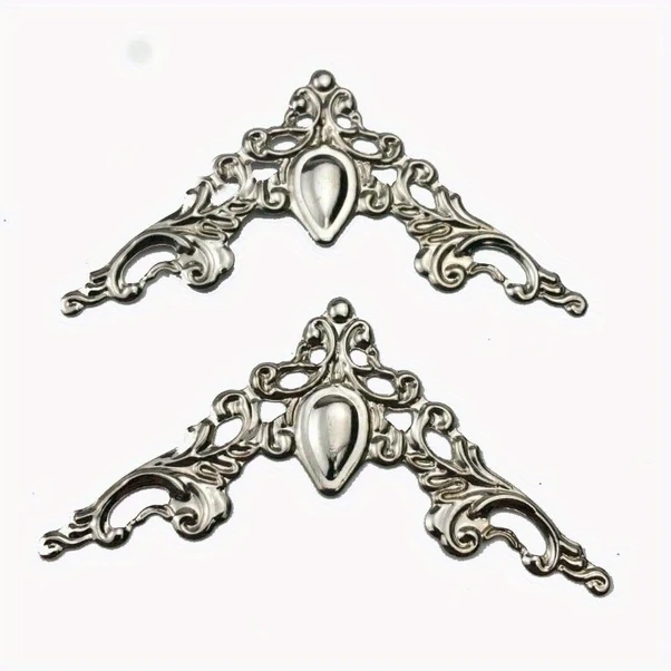 Globalbloom 40 Adet Metal Köşe Braketi, Gümüş Renk, Dekoratif Mobilya Koruması