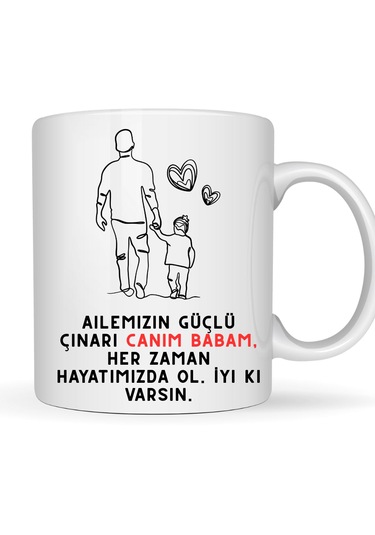 Canım Babam Temalı Porselen Kupa