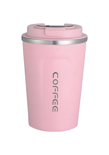 Ranyeek 304 Çelik Akıllı Isı Gösteren Termos Kupa, Dokunmatik Sıcaklık Göstergeli, Çift Katlı Vakumlu, Araçta Taşınabilir, Pembe, 380ml Pembe Pembe