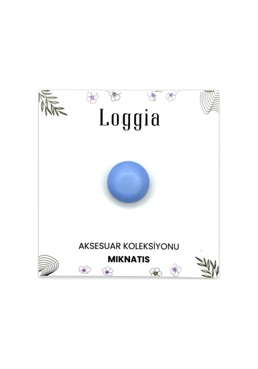 Eşarp Ve Şal Mıknatısı Soft Mavi Renk - Başörtü Tutucu Kadın Tesettür Aksesuar Mıknatıs Mavi