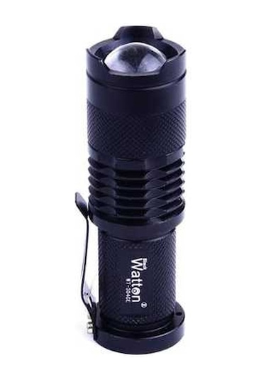 Watton Wt-304 Mini Güçlü Şarjlı Pilli El Feneri N11.1457 Siyah
