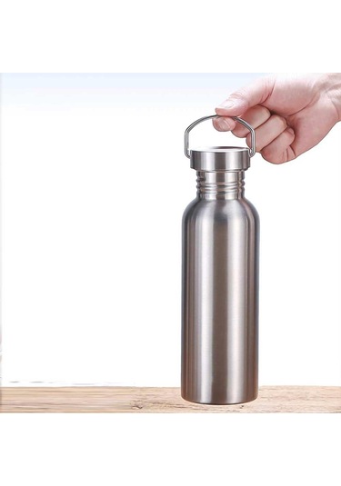 Paslanmaz Çelik Su Şişesi Tek Duvar Metal Su Şişesi Büyük Kamp Su Şişesi Tutamaklı Geniş Ağız Sızıntı Profili Hafif Spor K Yarışıklı Kupa 51 Oz Çelik