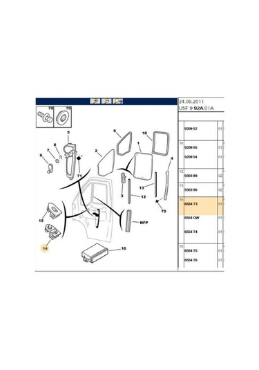 Boxer Jumper Ducato 3 Cam Açma Düğmesi Sağ Bitron 421717-6554xv
