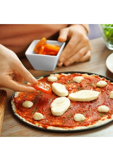 2'li Pizza Tabağı Seti, Yuvarlak Delikli Yapışmaz Diğer