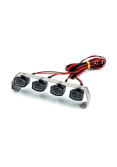 Kosona 1/10 Traxxas Trx-4 Trx4 Axial Scx10 Rc4wd D90 Km2 İçin Siyah+gümüş 4 Led Li Gerçekçi Araç Aydınlatma Seti