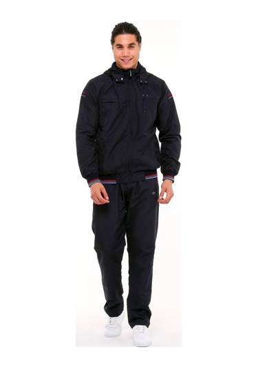 Lacivert Erkek Yarım Balıkçı Yaka Micro Eşofman Takımı Edy2595l Koyu Lacivert