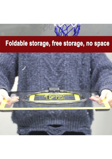 Ranyeek Çocuklar İçin Pvc Minik Basketbol Seti - 40x26cm Duvar/daire Montajlı, 11cm Top, Pompa Ve Halka İle - Spor Becerileri Geliştirici Oyun