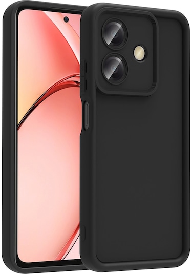 Oppo A3 Kılıf Kamera Korumalı Zore Ananas Kapak Siyah