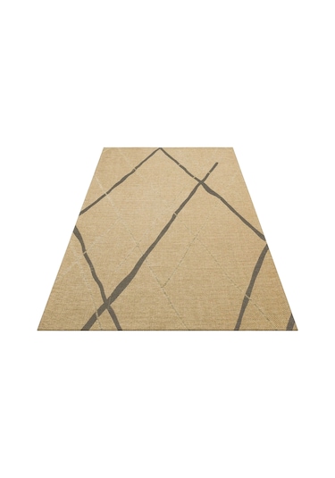 Brooklyn Brk 05 Natural Grey Hasır Görünümlü Kaymaz Renkli Dokuma Modern Kilim