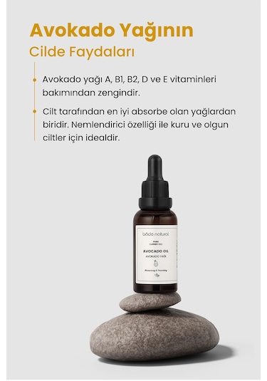 Bade Natural Saf Soğuk Sıkım Doğal Avokado Yağı 30 ML