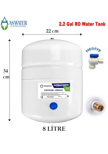 Su Arıtma Cihazı Çelik Su Tankı 2.2 Galon 8lt Tank 1