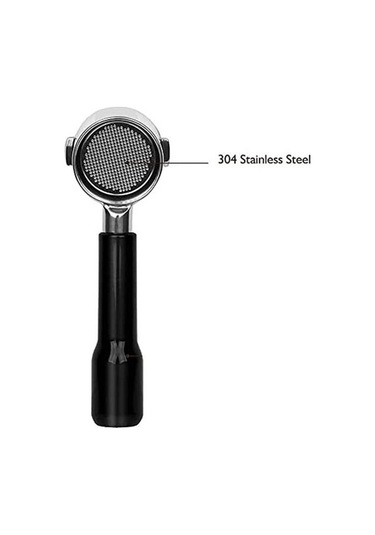 Metabagua Ecp3420 Ec155 Bco430 Ec260 Için 51mm Portafilter, 51mm Dipsiz Portafilter 2 Kulak Yedek Parçaları Vef58n Siyah - Gri