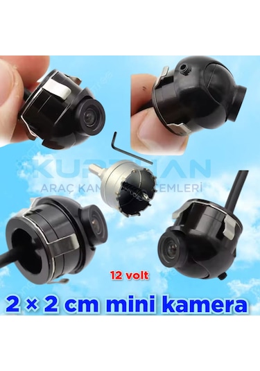 19 Mm Mini Araç Görüş Kamerası Ön Yan Veya Arka Kullanıma Uyumlu