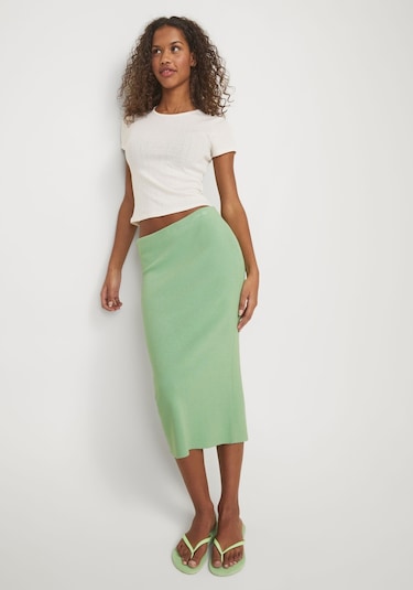 Jack & Jones Kadin Maxi Boy Etek - Ahlia 12252451 Grayed Jade Yeşil