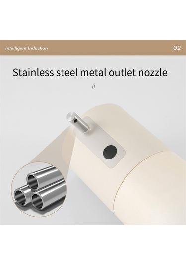 Anjiexun Otomatik Köpük Sabunluk Şarj Edilebilir Temassız Köpük Bej