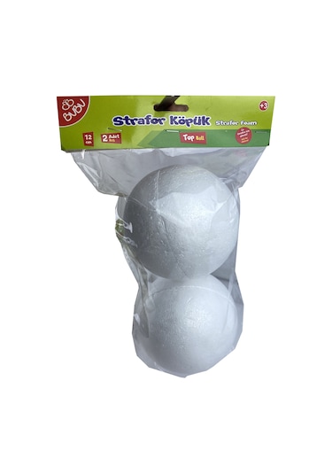 Bu-Bu Strafor Köpük Top 12 CM 2 Parça Kp0007