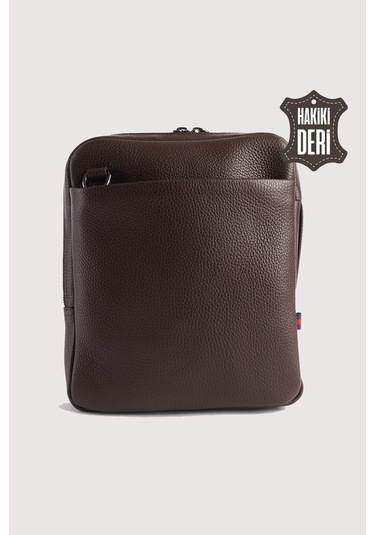 Hakiki Deri Erkek El Çantası Kahverengi Smr9280 Kahverengi