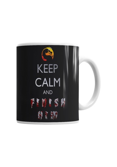 Mortal Kombat Keep Calm And Finish Keep Calm Kupa Bardak Porselen Karışık