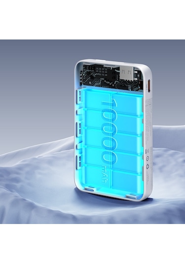 Magsafe Mıknatıslı Wireless Powerbank Benks MP08 (Havayolu Protokollerine Uygun) 10.000mAh Kapasite Siyah