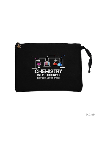 Zepplin Giyim Kimyager Cooking Siyah Clutch Astarlı Cüzdan / El Çantası Siyah