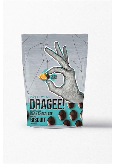 Patiswiss Portakal Aromalı Bitter Çikolatalı Bisküvi Draje 120 G