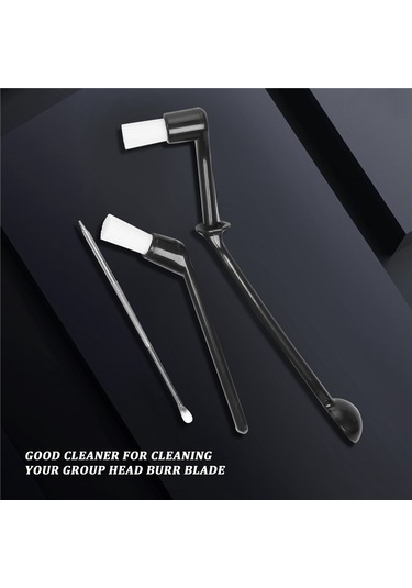 Adet Kahve Temizleme Fırçası Alet Seti Espresso Makinesi Grup Başlığı İçin Siyah&gümüş