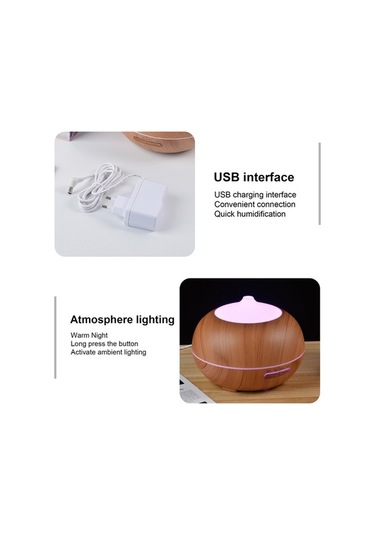 Dancemonkey 550ml Led Nemlendirici Ve Aromaterapi Difüzörü - 7 Renkli Kumandalı