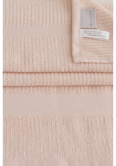 Ivory Somon Fitilli Mikro Fiber %100 Pamuk 2li Banyo Havlusu Seti Somon