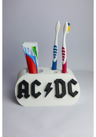 Ac/dc - Dekoratif Diş Fırçalık Beyaz