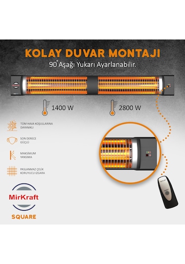 MirKraft Square 2800 W Infrared Isıtıcı