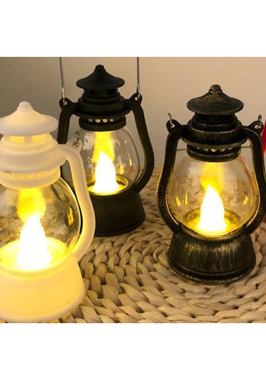 Siyah Led Mum Su Geçirmez Ev Dekorasyon İdeal Hediye Cadılar Bayramı Vintage Kapalı İçin Asılı Led Mum Lamba Yuvarlak Siyah