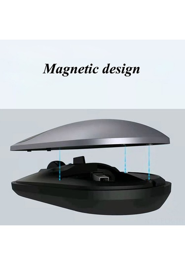 Xindoker Xiaomi Mi Portable 2 Kablosuz Mouse: Bt 4.2/2.4g Çift Mod, 4000dpı, Alüminyum Gövde, Windows/mac/android Uyumlu Ofis/ev Kullanıma