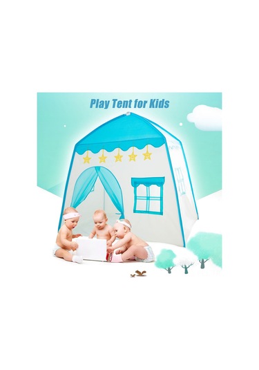 Padalink Mavi Çocuk Oyun Tavuğu - Dış Mekan/iç Mekan Kullanımı, Oxford Kumaş, 130x100x130 Cm, Prenses Ev Gibi Oyun Uzayı Mavi