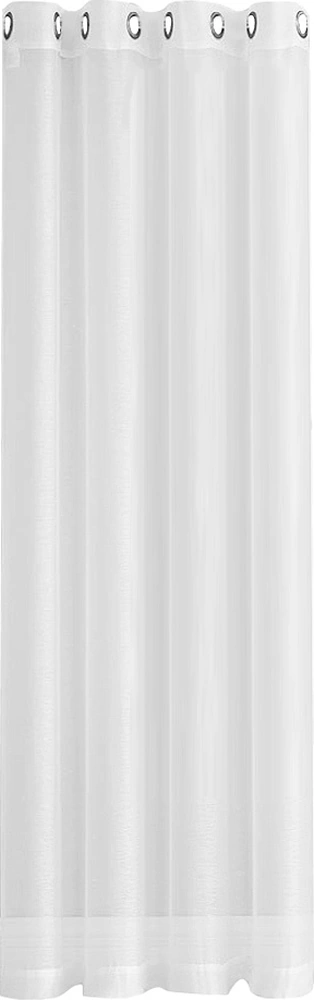 Dianziye Beyaz Tekli Perde - Poliester, Su Geçirmez & Uv Engellici, Delikli, İç/ Dış Mekan, 132x241 Cm Beyaz