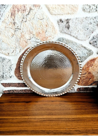 Modabakır Bakır Supla, Servis Tabak 27 Cm Model:098999873 Gümüş