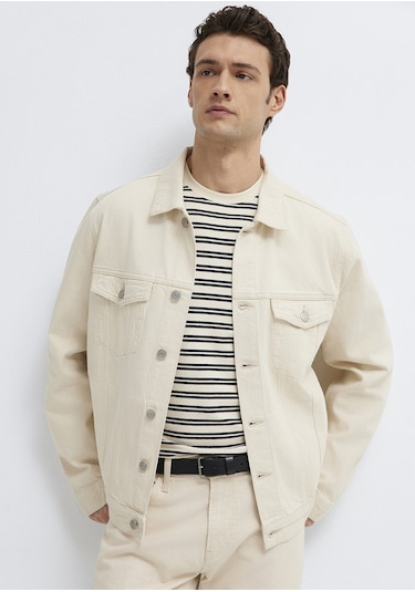 Mavi - Ray Classic Ekru Jean Ceket 0110273-a1707