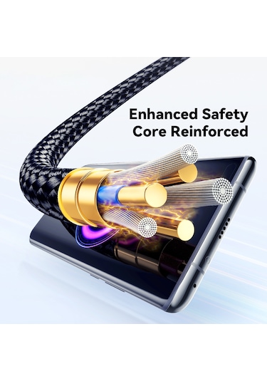 Essager Es-x61 2m Usb'den Type-c'ye Kablo 7a Dijital Ekranlı Telefon Hızlı Şarj Veri Kablosu