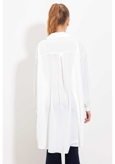 Gabria Oversize Gömlek Beyaz