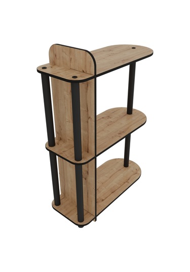 Dekoratif Yan Sehpa Meşe Meşe