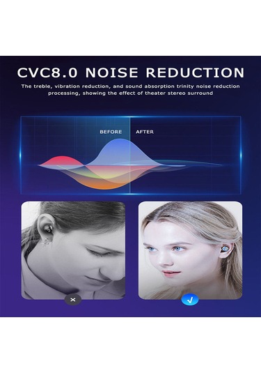 Skycity F9-8 Siyah Tws Bluetooth Kulaklık - Bt 5.0, 8d Stereo Ses, 2000mah Şarj Kutusu, Su Geçirmez, Dokunmatik Kontrol, Hd Konuşma