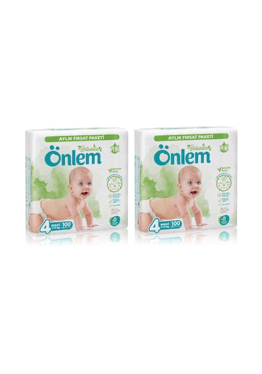 Önlem Botanika Bebek Bezi 4 Numara Maxi Aylık Fırsat Paketi 2 x 100 Adet 2'li