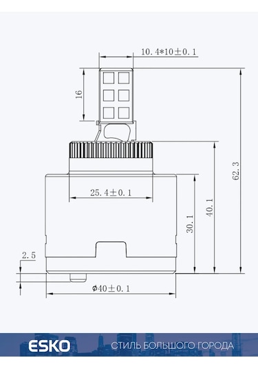Esko Musluk İçin Seramik Kartuş 209226639 Siyah