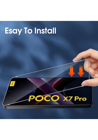 Xiaomi Poco X7 Pro Uyumlu Ekran Koruyucu 9h Temperli Cam Şeffaf