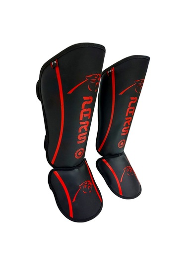 Pars Guard Kick Boks Ve Muay Thai Ayak Kaval Koruyucu Kırmızı-siyah Siyah - Kırmızı