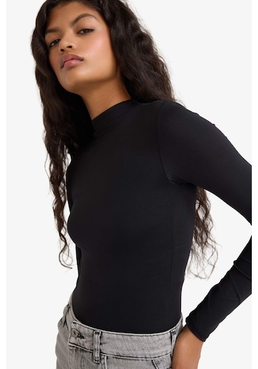Defacto Uzun Kollu Çıtçıtlı Body F9242ax25aubk27 Siyah Defacto Uzun Kollu Çıtçıtlı Body F9242ax25aubk27 Siyah