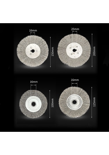 Youmex Paslanmaz Çelik Tel Çarkı - Pas, Çapak Ve Boya Temizleme İçin - 150x16mm Tek Parça